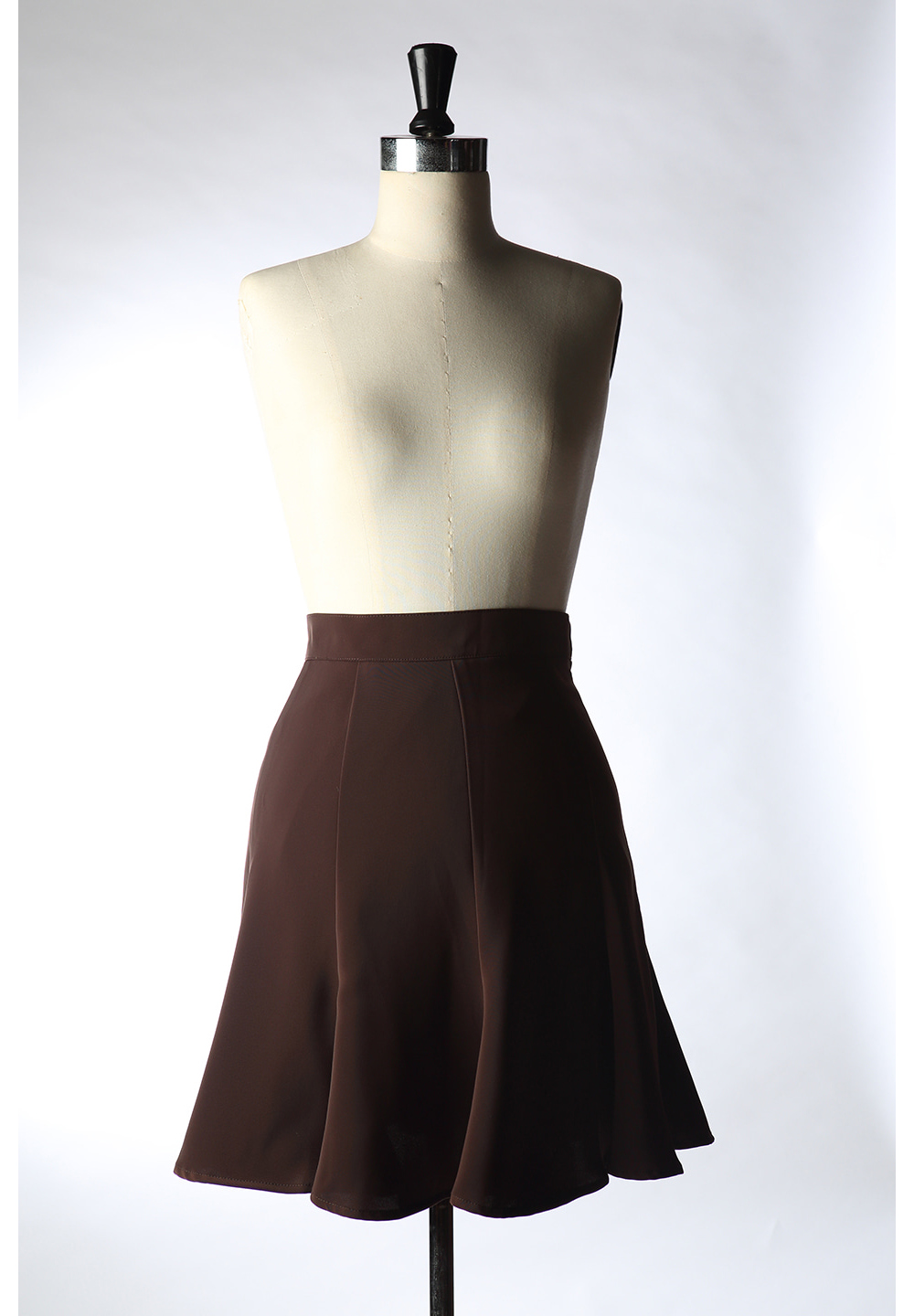 mini skirt brown color image-S2L17